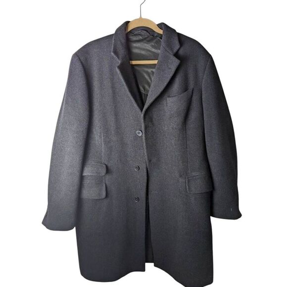 LANIFICIO NESTI ONELIO Wool & Cashmere Overcoat Size XL - Picture 2 of 4